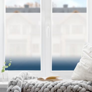 Fensterfolie - Sichtschutz - Dip-Dye Ozeanblau - Fensterbilder