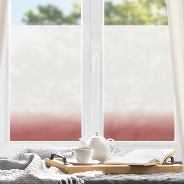 Fensterfolie - Sichtschutz - Dip-Dye Vintage Rot - Fensterbilder