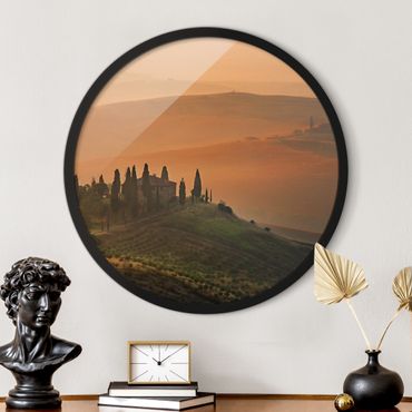 Rundes Gerahmtes Bild - Dreams of Tuscany