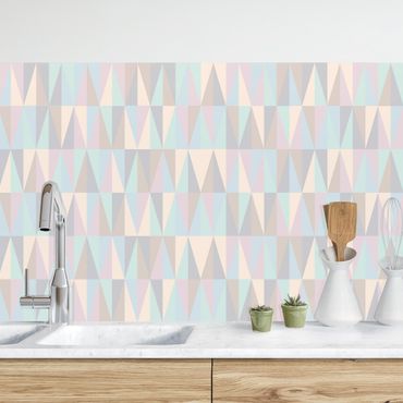 Küchenrückwand - Dreiecke in Pastellfarben II
