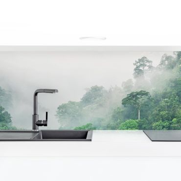 Küchenrückwand - Dschungel im Nebel