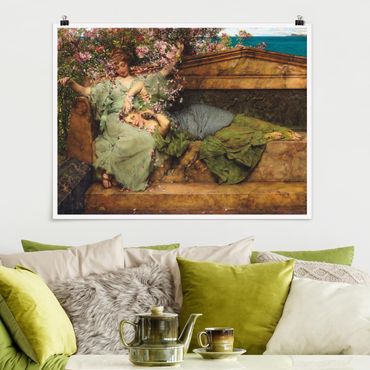 Poster - Sir Lawrence Alma-Tadema - Im Rosengarten - Querformat 3:4