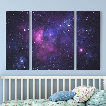 Leinwandbild 3-teilig - Galaxie - Triptychon