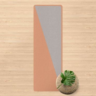 Yogamatte Kork - Einfaches Graues Dreieck