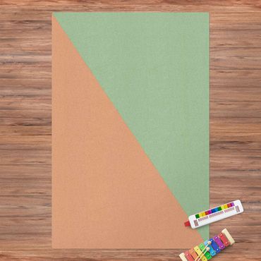 Kork-Teppich - Einfaches Mintfarbenes Dreieck - Hochformat 2:3