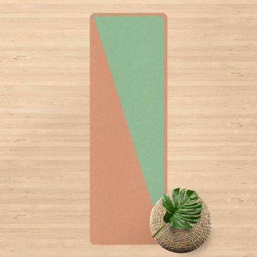 Yogamatte Kork - Einfaches Mintfarbenes Dreieck