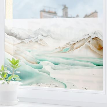 Fensterfolie - Sichtschutz - Eisige Landschaft - Fensterbilder