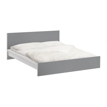 Möbelfolie für IKEA Malm Bett niedrig 180x200cm - Klebefolie Colour Cool Grey