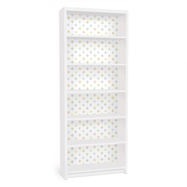 Möbelfolie für IKEA Billy Regal - Pastell Dreiecke