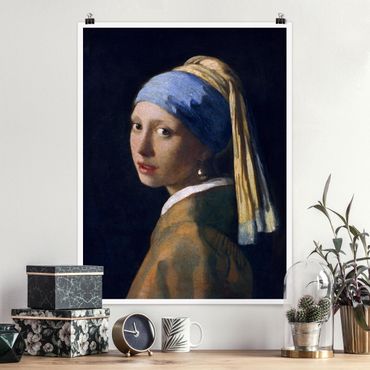 Poster - Jan Vermeer van Delft - Das Mädchen mit dem Perlenohrgehänge - Hochformat 3:4