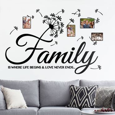 Wandtattoo - Family Life Love