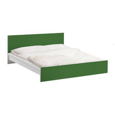 Möbelfolie für IKEA Malm Bett niedrig 140x200cm - Klebefolie Colour Dark Green