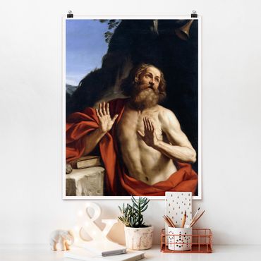 Poster - Guercino - Der heilige Hieronymus - Hochformat 3:4