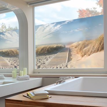 Fensterfolie - Sichtschutz Fenster Ostsee Strand - Fensterbilder