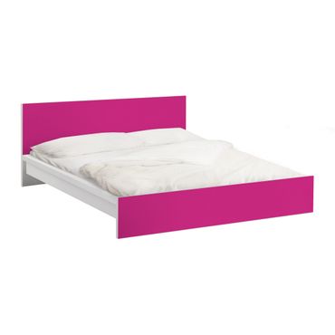 Möbelfolie für IKEA Malm Bett niedrig 160x200cm - Klebefolie Colour Pink