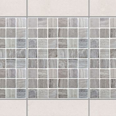 Fliesen Bordüre - Mosaikfliesen Marmoroptik 15x20 - Fliesensticker Set