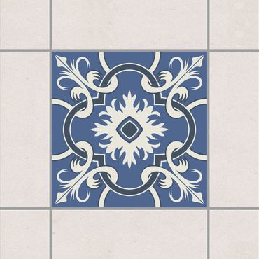 Fliesenaufkleber - Traditionelle spanische Keramikfliese Blau