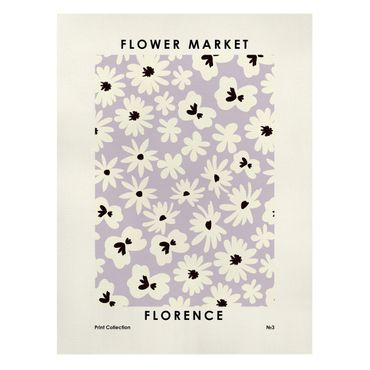Leinwandbild - Flower Market Florence - Hochformat 3:4