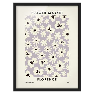 Bild mit Rahmen - Flower Market Florence