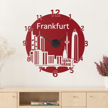 Wandtattoo-Uhr Frankfurt