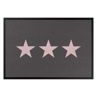 Fußmatte - Drei Sterne anthrazit rosé