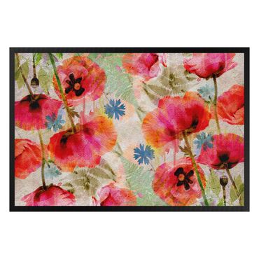 Fußmatte - Watercolor Poppies