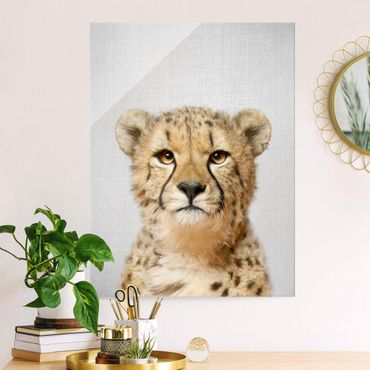 Glasbild - Gepard Gerald - Hochformat