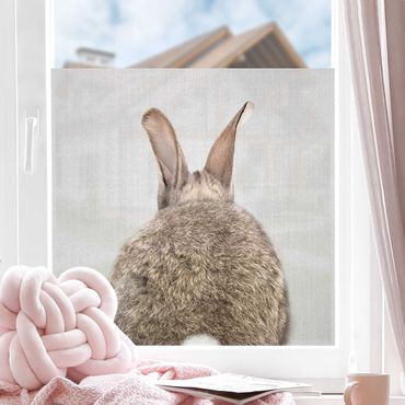 Fensterfolie - Sichtschutz - Hase von hinten - Fensterbilder
