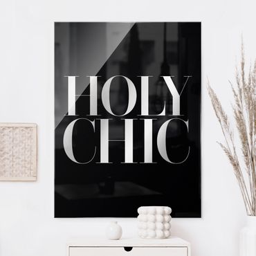 Glasbild - HOLY CHIC Schwarz - Hochformat 3:4