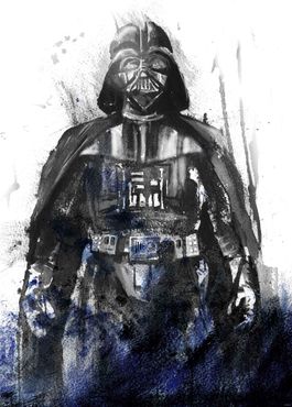 Fototapete - Star Wars Watercolor Vader
