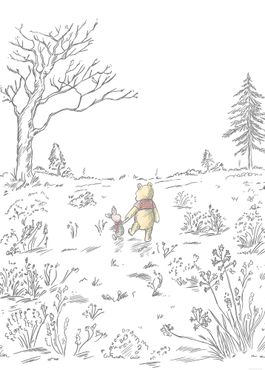 Fototapete - Winnie the Pooh Walk