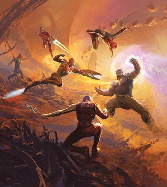 Fototapete - Avengers Epic Battle Titan