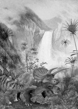 Fototapete - Jurassic Waterfall