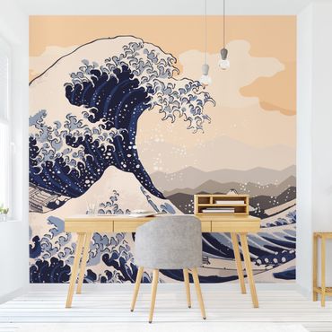 Fototapete - Illustration - Die große Welle von Kanagawa
