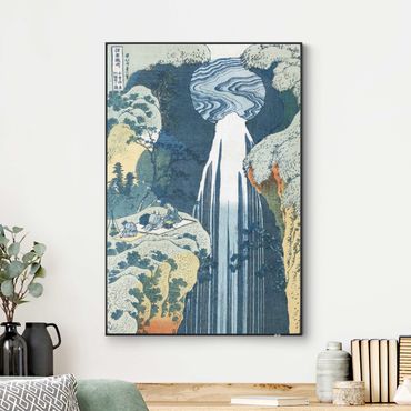 Wechselbild - Katsushika Hokusai - Der Wasserfall von Amida