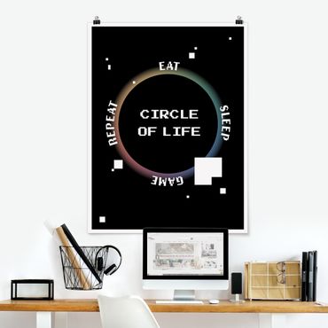 Poster - Klassik Videospiel Circle of Life - Hochformat 3:4