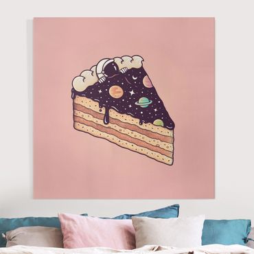 Leinwandbild - Kosmischer Kuchen - Quadrat 1:1
