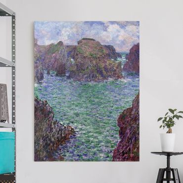 Leinwanddruck Claude Monet - Gemälde Port-Goulphar, Belle-Île - Kunstdruck Hoch 3:4 - Impressionismus