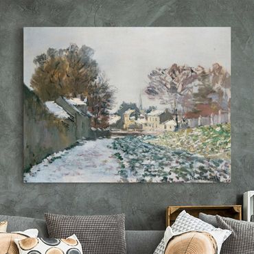 Leinwanddruck Claude Monet - Gemälde Schnee bei Argenteuil - Kunstdruck Quer 4:3 - Impressionismus