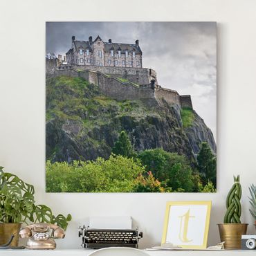 Leinwandbild - Edinburgh Castle - Quadrat 1:1