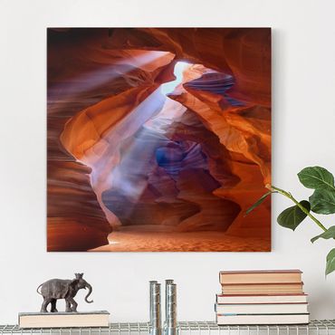 Leinwandbild - Lichtspiel im Antelope Canyon - Quadrat 1:1