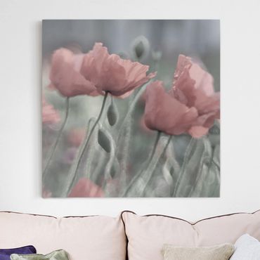 Spring Flair III Keilrahmen-Bild Leinwand Blumen Blüte modern grau Lisa Audit