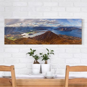 Leinwandbild - Roys Peak in Neuseeland - Panorama Quer