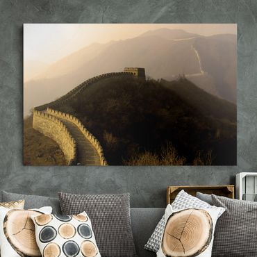 Leinwandbild - Sonnenaufgang über der chinesischen Mauer - Quer 3:2