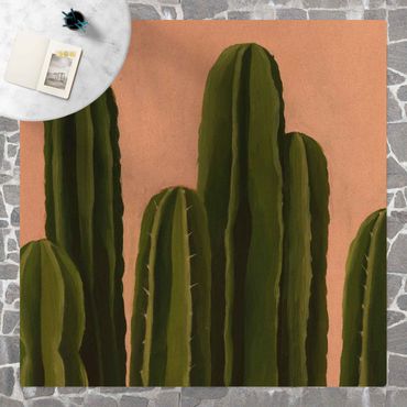 Kork-Teppich - Lieblingspflanzen - Kaktus - Quadrat 1:1