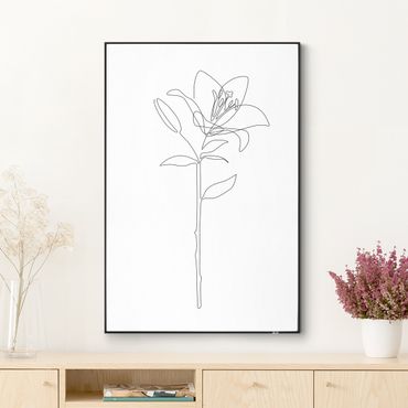 Wechselbild - Line Art Blumen - Lilie