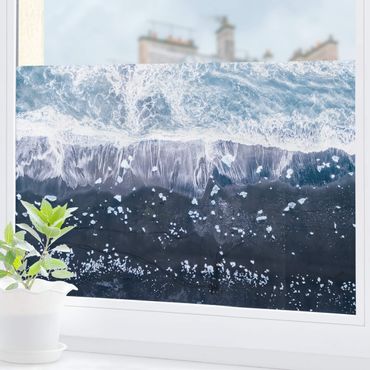 Fensterfolie - Sichtschutz - Luftbild - Jökulsárlón in Island - Fensterbilder