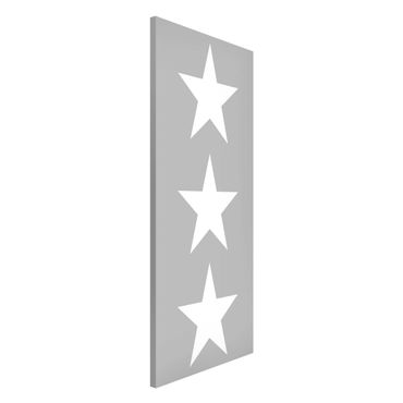Magnettafel - Große weiße Sterne auf grau - Memoboard Panorama Hoch