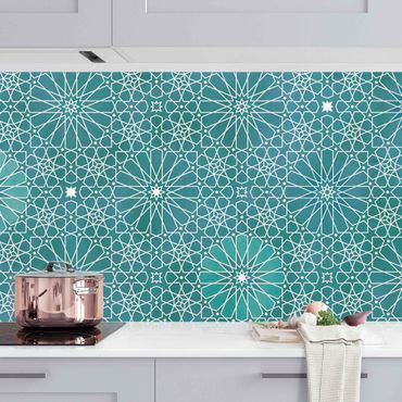 Küchenrückwand - Marokkanisches Blumen Muster II
