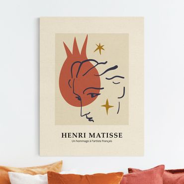 Leinwandbild Natur - Matisse Hommage - Gesicht - Hochformat 3:4